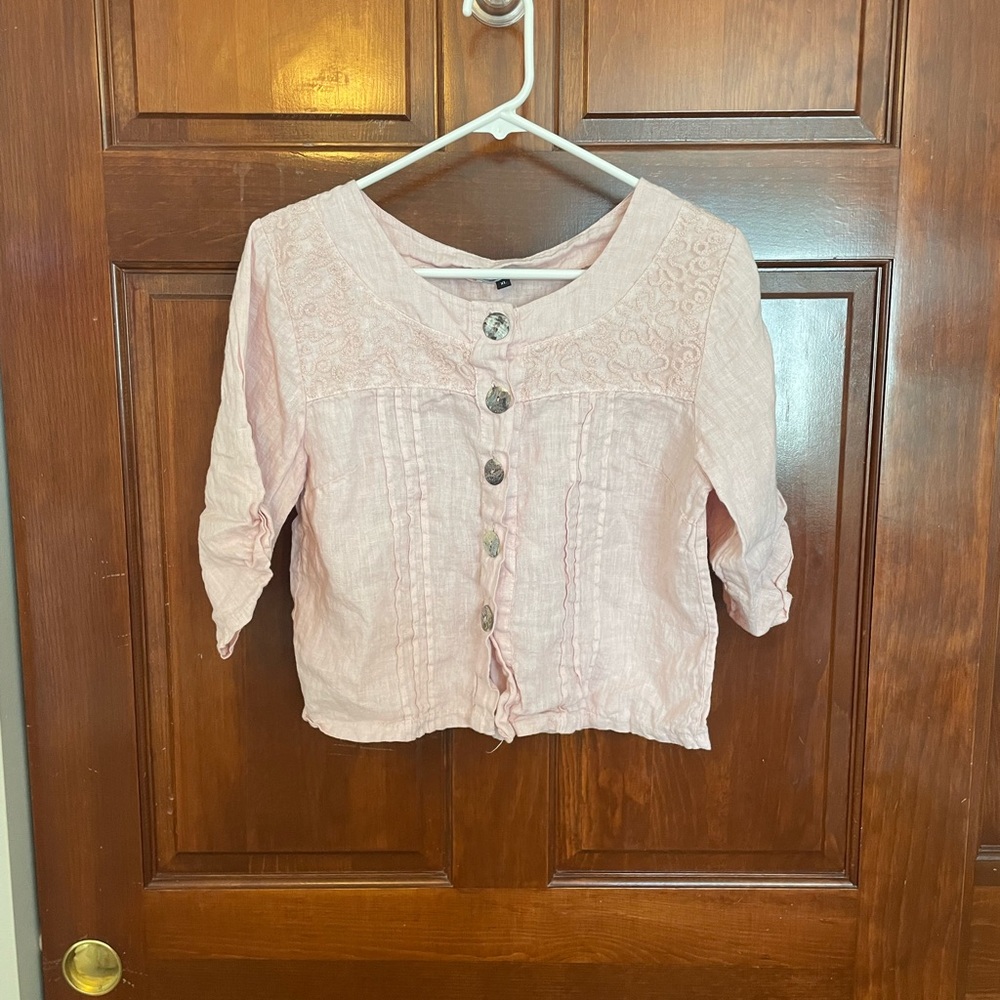 Dusty Pink cropped blouse